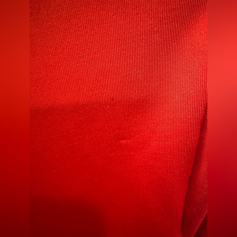 Valerie Stevens Red Top with Gold Tone Hardware V Neck Long Sleeve Blouse - Picture 10 of 10